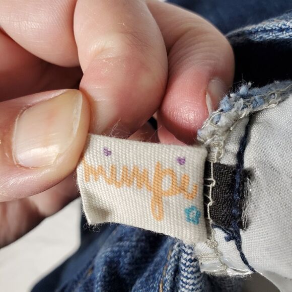 ANAP MIMPI denim skirt Japan distressed midi blue jean M - Picture 9 of 12